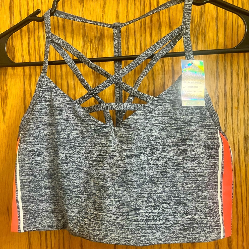 PINK halter strap sports bra. NWT